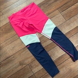 Virus tri-color compression leggings